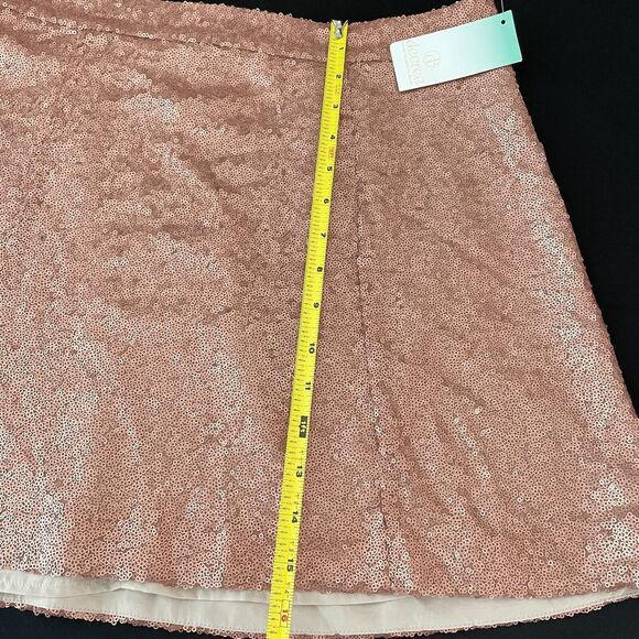 Decree Shimmering Gold Mini Skirt - Picture 7 of 14
